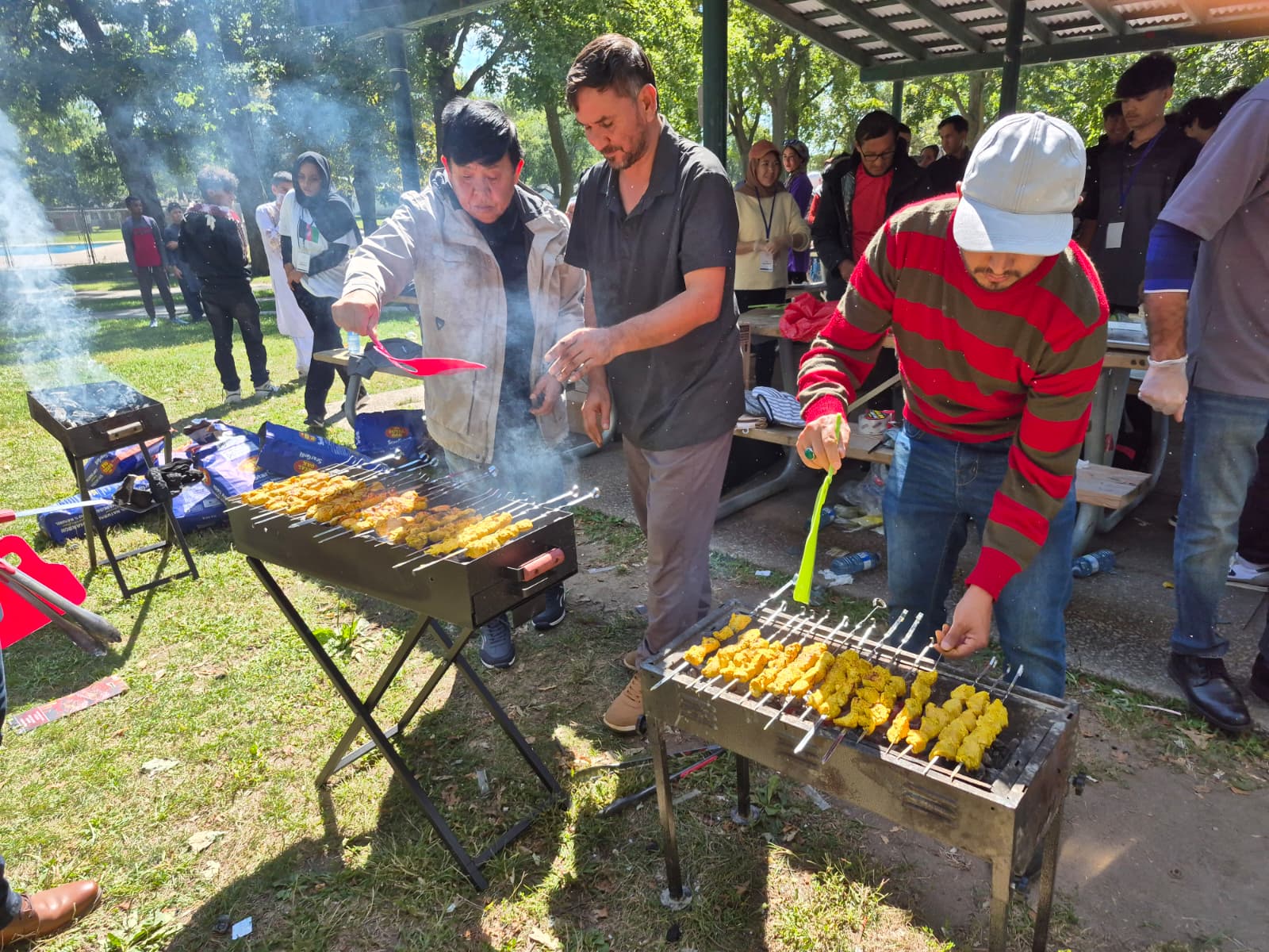 Kabob at Afghan Community bbq in Windsor ON Canada